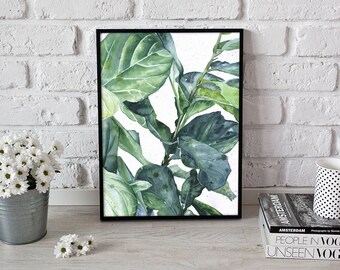 arte tropical, cartel de impresión, botánica planta - 3 tamaños disponible impresión de Giclee