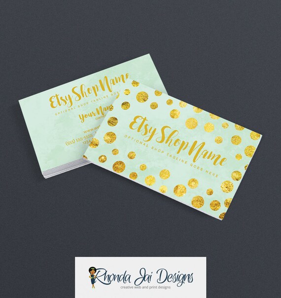 Business Cards For Etsy Shop 2 Sided Printable Business Card