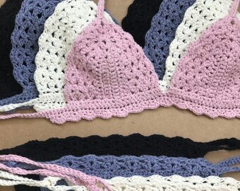 Crochet Bikini Pattern - Crochet Lace Bralette Set - Lingerie - Brazilian Bottoms - Boho - Festival wear - CROCHET PATTERN - Crochet Bra
