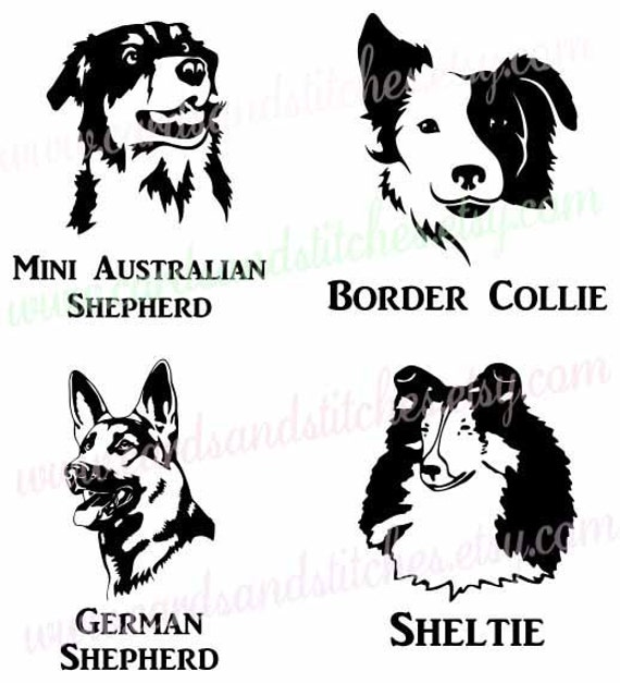 Download Dogs SVG Border Collie Mini Aussie Sheltie German