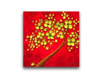 Small Canvas Art Original Painting Abstract Art Impasto Texture Palette Knife Art Dorm room wall decor