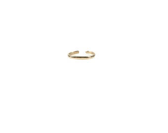 Minimal Rounded Ear Cuff Non Pierced Open Band Adjustable Simple Delicate Cartilage Conch Ear Wrap | Sterling Silver and 14k Gold Options