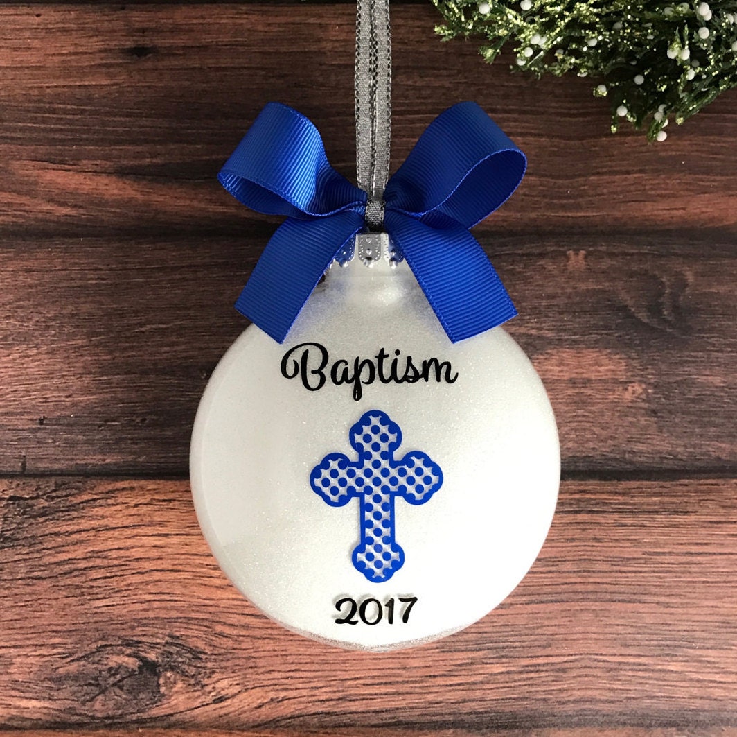 Personalized Baptism Gift For Godson Baptism Ornament Gift