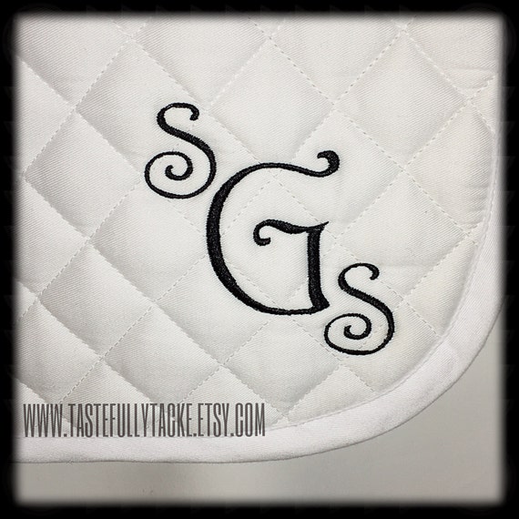 Monogram Saddle Pad w/ Swarovski Crystal Elements All Purpose