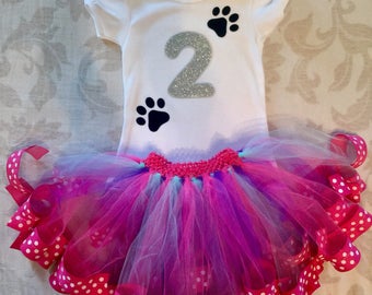Birthday Girl Outfit / Baby Toddler Tutu / Custom Order Birthday Party Dress / Themed Baby Girl Outfit Dress Tutu