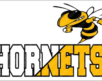 Hornets SVG, DXF, EPS, Digital Cut File for Cameo and Cricut, Hornets Svg, Football Svg, Basketball Svg, Baseball Svg, Cheer Svg