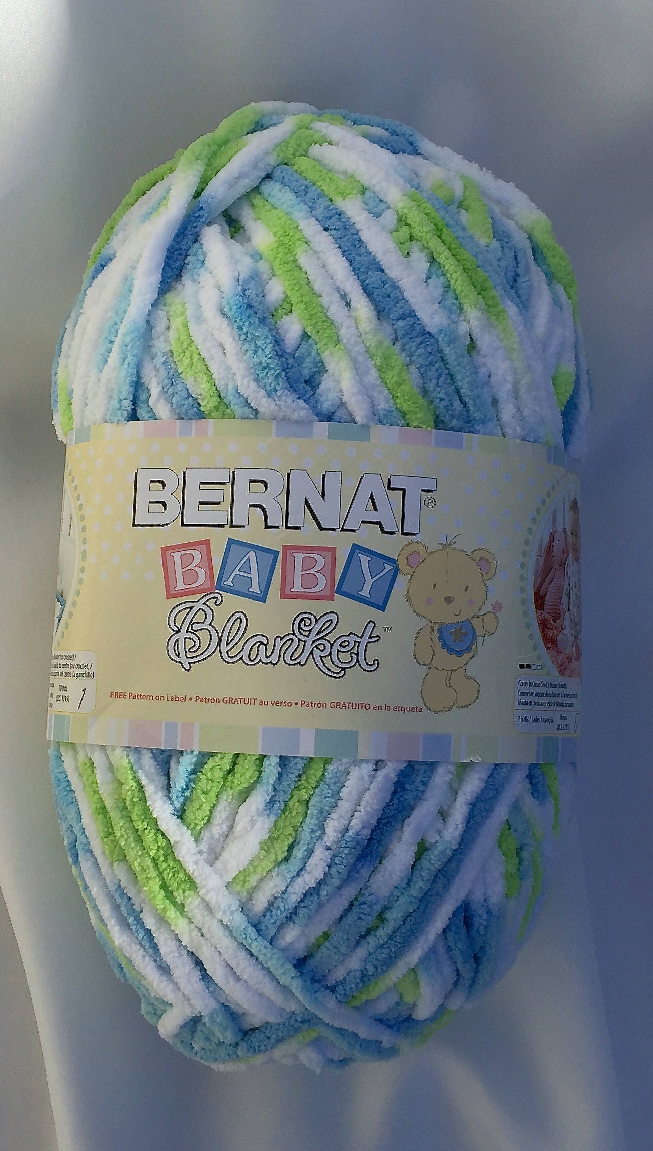 baby blanket yarn prints 10.5 funny oz bernat Bernat 04233 Baby Blanket FUNNY oz Big Yarn 10.5 PRINTS