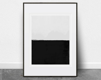 Scandinavian Modern, Minimalist Art, Abstract Painting, Digital Download, Fine Art Print, Black and White Print, Printable Wall Art, Chic