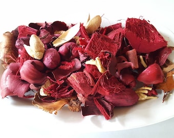 Large 10 oz Potpourri, Decorative Potpourri, Red Potpourri, Scented Potpourri,