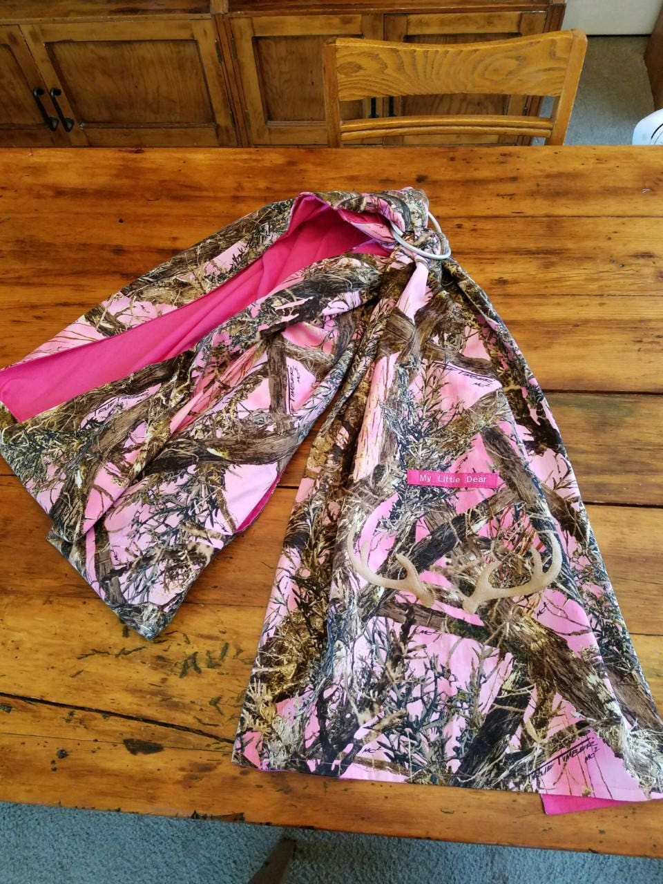 Ring Sling Baby Wrap True Timber Pink Camo Over 6 feet Cotton