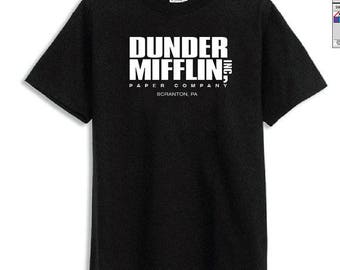 Dunder Mifflin Paper The Office Funny SCHRUTE Men's BLACK T-Shirt