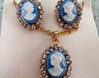 parure camée marie antoinette strassée