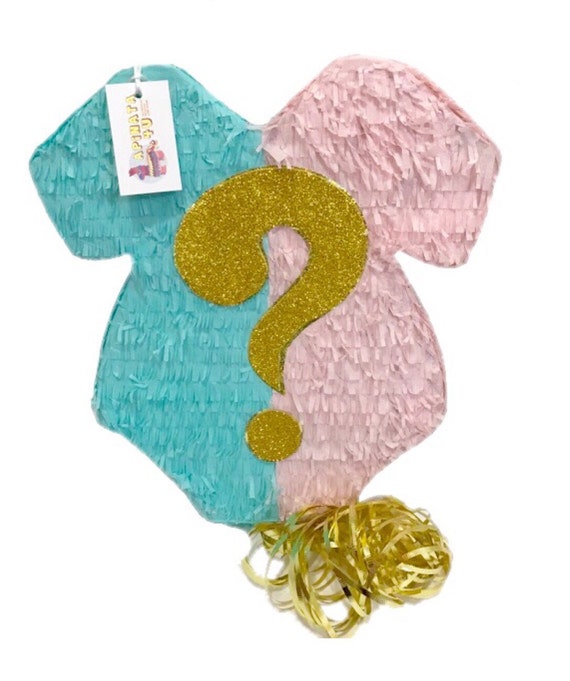 Gender Reveal Onesie Pinata Traditional Or Pull Strings 7632