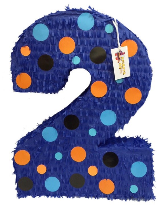 Large Number Two Pinata Second Birthday Pinata Choose your own