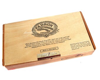 Wooden Cigar Box - Empty - For Crafting - Padron 2000