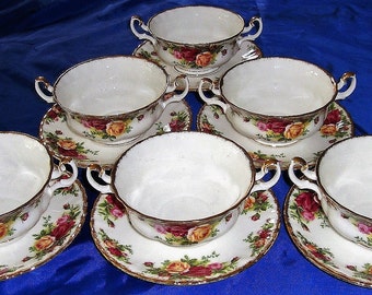 Rare ROYAL ALBERT Old Country Roses Rimmed Soup Plate Bowl Rare ROYAL ALBERT Old Country Roses Rimmed Soup Plate Bowl