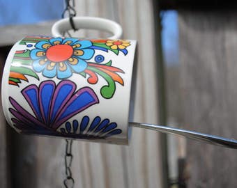 Vintage Mug Bird Feeder - Triple Mug Hanging Suet Feeder