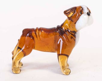 glass bulldog figurine