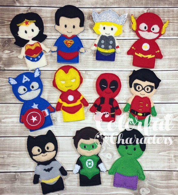 superhero finger puppets printable