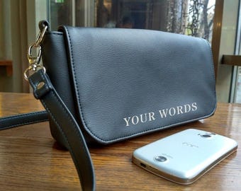 Clutch bag, Women purse, Crossbody mini, Vegan Leather bag, Evening bag, Personalized gift