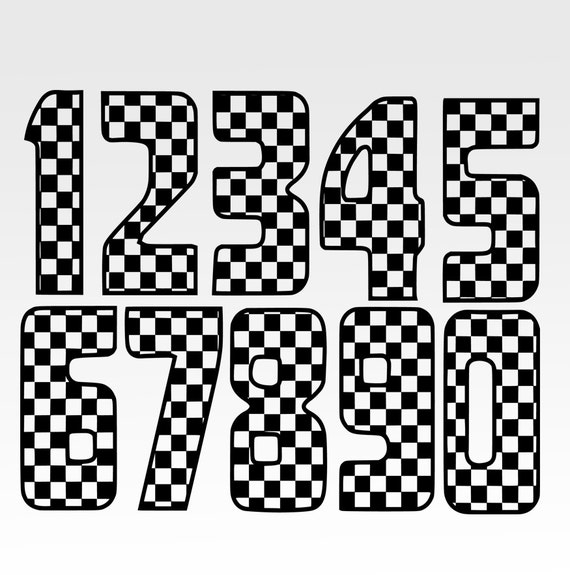 Checkered Numbers Numbers svgrace flagrace flag svg File