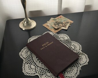 Vintage Poetry Book - Poems Past and Present - W W Hackett - 1960's Book - 1960's Poetry - Hardback Book - Burgandy Book