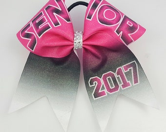 Seniors Cheer Bow - Customized Cheer Bow- Pink Cheerleading Bow - School Class Bow - Cheers Bow Cheap - Cheerleader Gift