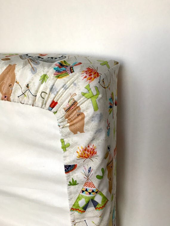 Tribal Baby sheet Teepees tribal baby bedding Indian tribal