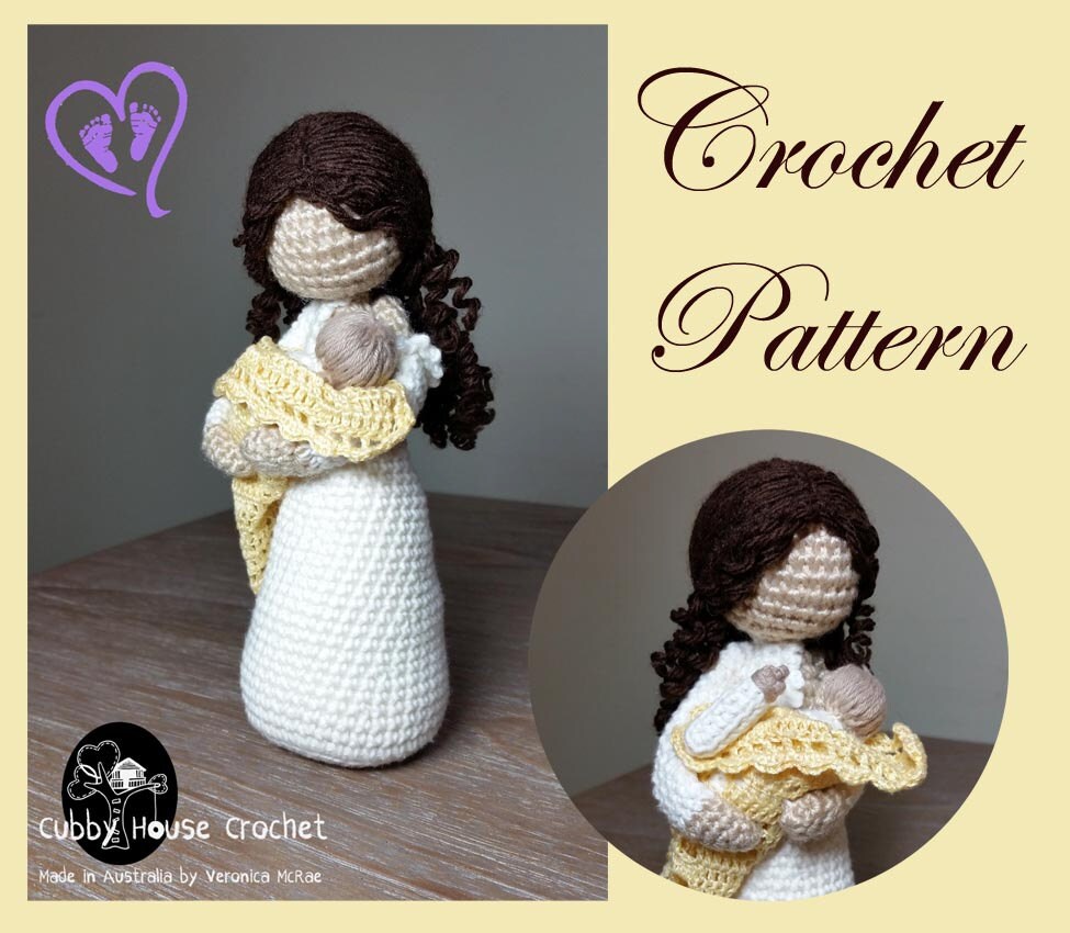Crochet Pattern. Nursing Mother. Mother Nursing her Newborn