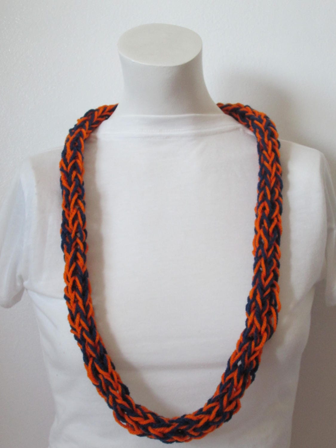 Finger Yarn Lei with flower on the sideHawaiian LeiPrefect