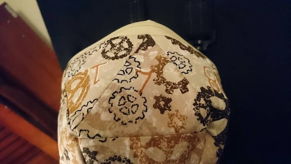 D20 style Brown Tan Large steampunk fabric dice bag Shoulder bag by MakeMeSomethingGood steampunk buy now online