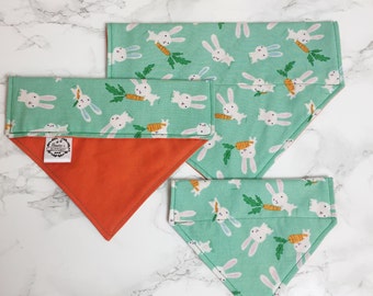Hoppity Hop Bunny Bandana | Easter dog bandana | Cute dog bandana | Spring dog bandana | 100% cotton