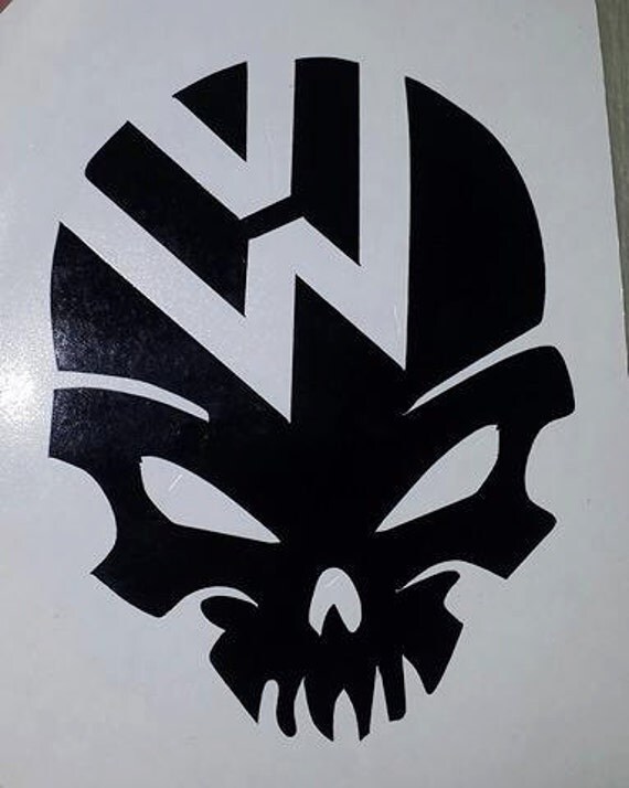 VW Skull Car Vinyl Stickers Vinyl Decals Volkswagen Fun.