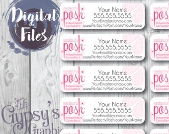 Perfectly Posh Labels Perfectly Paisley Printed