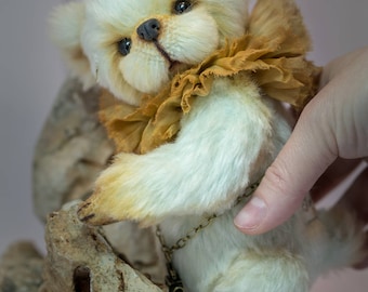 Artist teddy bear by Elena Stanilevici mohair and viscose OOAK