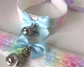 Unicorn Rainbow Lace Kitten Play Collar