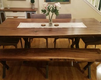 Handcrafted Live Edge Walnut Dining Tables