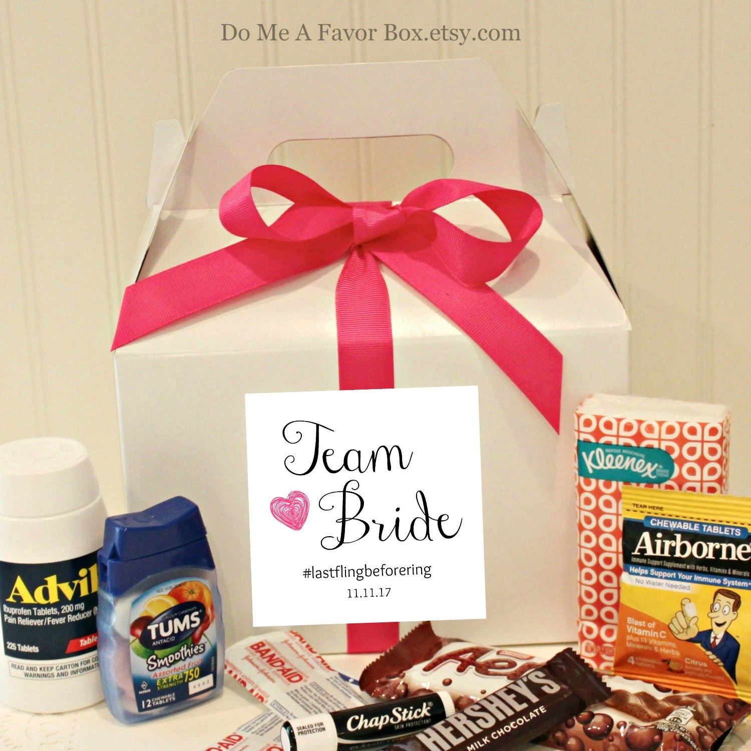 Bachelorette Weekend Survival Kit BoxesTeam Bride 6