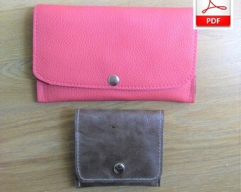 Leather Pattern PDF, 2 Leather Pattern Wallet, Pattern Wallet, PDF Pattern Leather Wallet