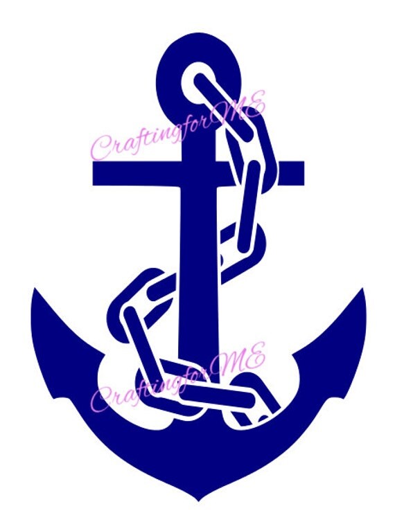 Anchor with chains SVG personal and commercial use