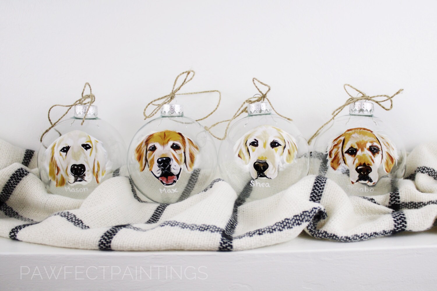 Custom hand painted pet ornaments pet ornaments painted