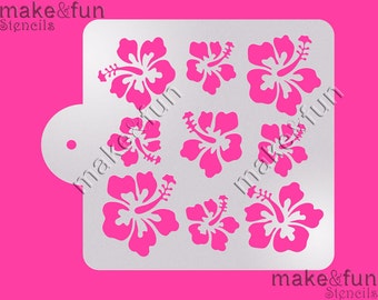 Hibiscus stencil | Etsy