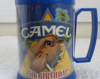 Camel 75th Birthday Mug Vintage Camel Cigarette Mug Thermal Mug Vintage Mug Advertising Mug Collectible Mug Smokin Joe Mug Tobacianna