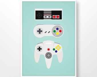 Nintendo Wall Art nintendo controller | etsy Nintendo Wall Art nintendo controller | etsy