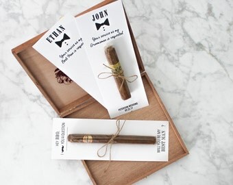 Best Man Cigar Card - Groomsman Card - Your Service Is Requested Best Man - Ring Bearer - Officient - Way to Ask Wedding Party- Customize
