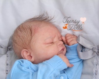 Cooper Leon, Reborn baby, Preemie baby, Micro-rooted, Lifelike doll, Reborn Doll, Dakota kit, doll for sale.
