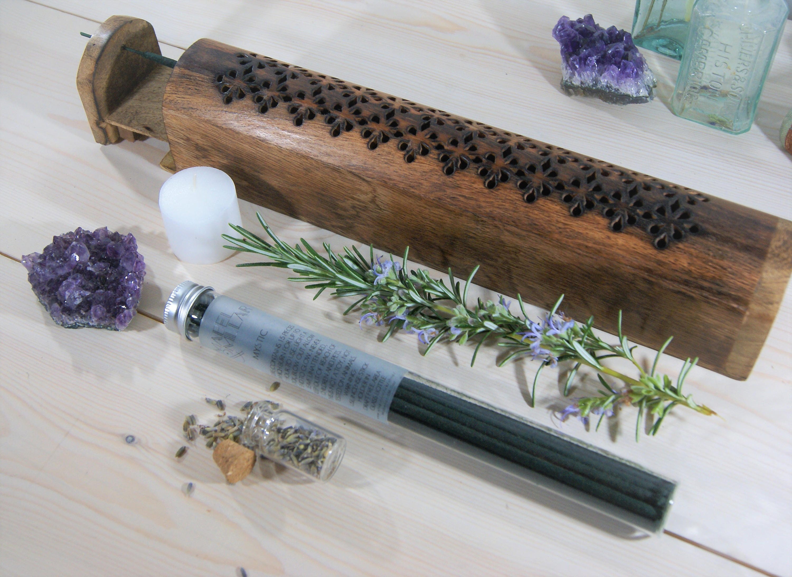 Incense Burner Sliding Incense Holder Incense Gift Set with