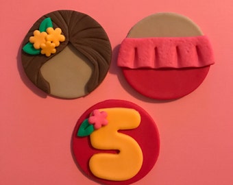 12 Elena of Avalor Cupcake Toppers-Fondant