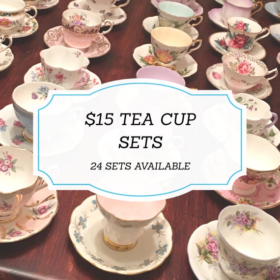 Complete Tea Party Set Mix and Match Vintage Tea by DishUponAStar