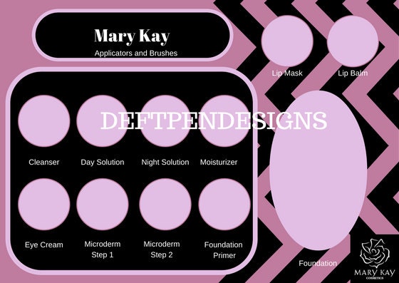 Mary Kay tray insert PDF Mary Kay Cosmetic Insert Mary Kay